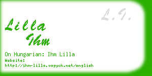 lilla ihm business card